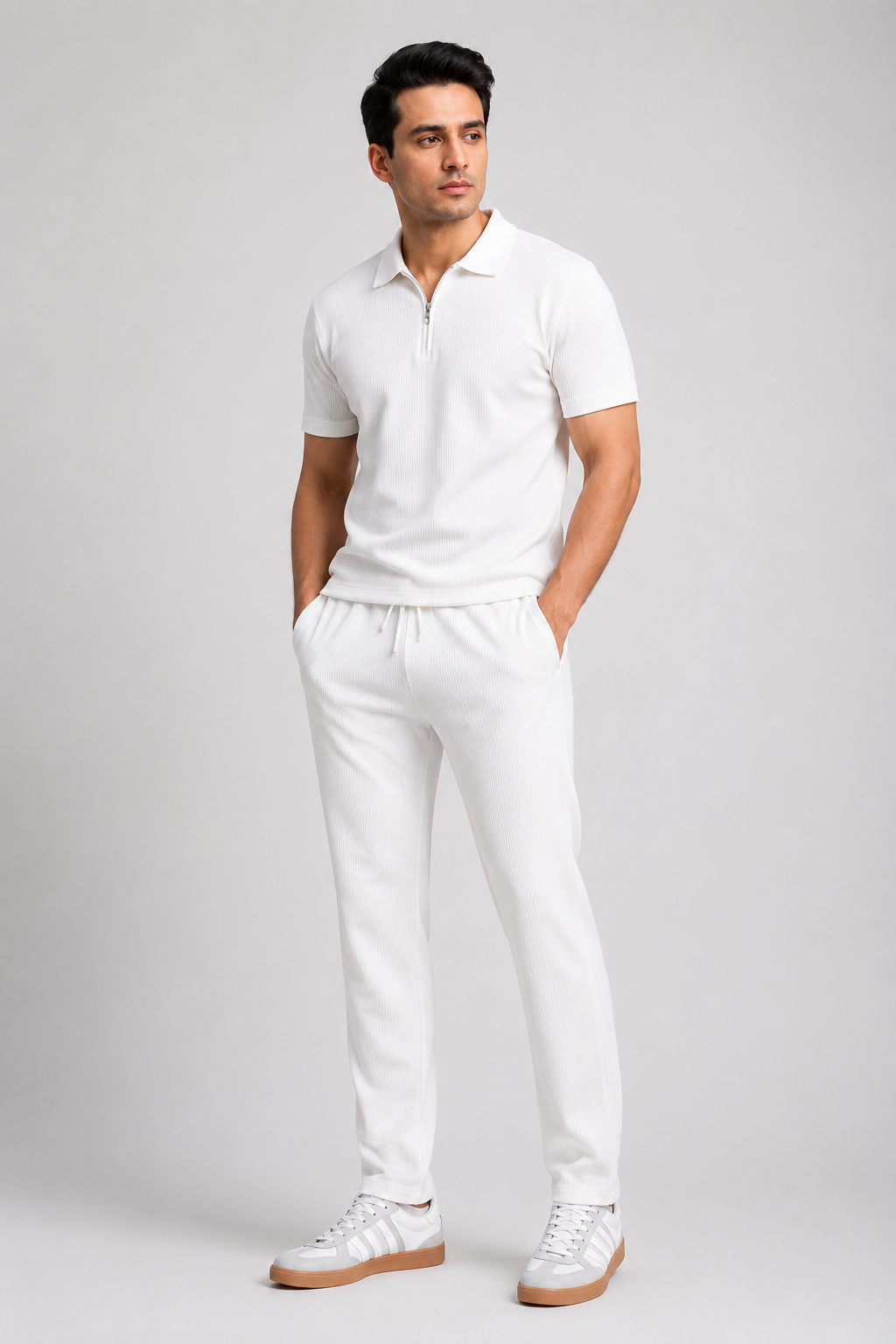 THERMAL CORD SET (WHITE) | Unisex