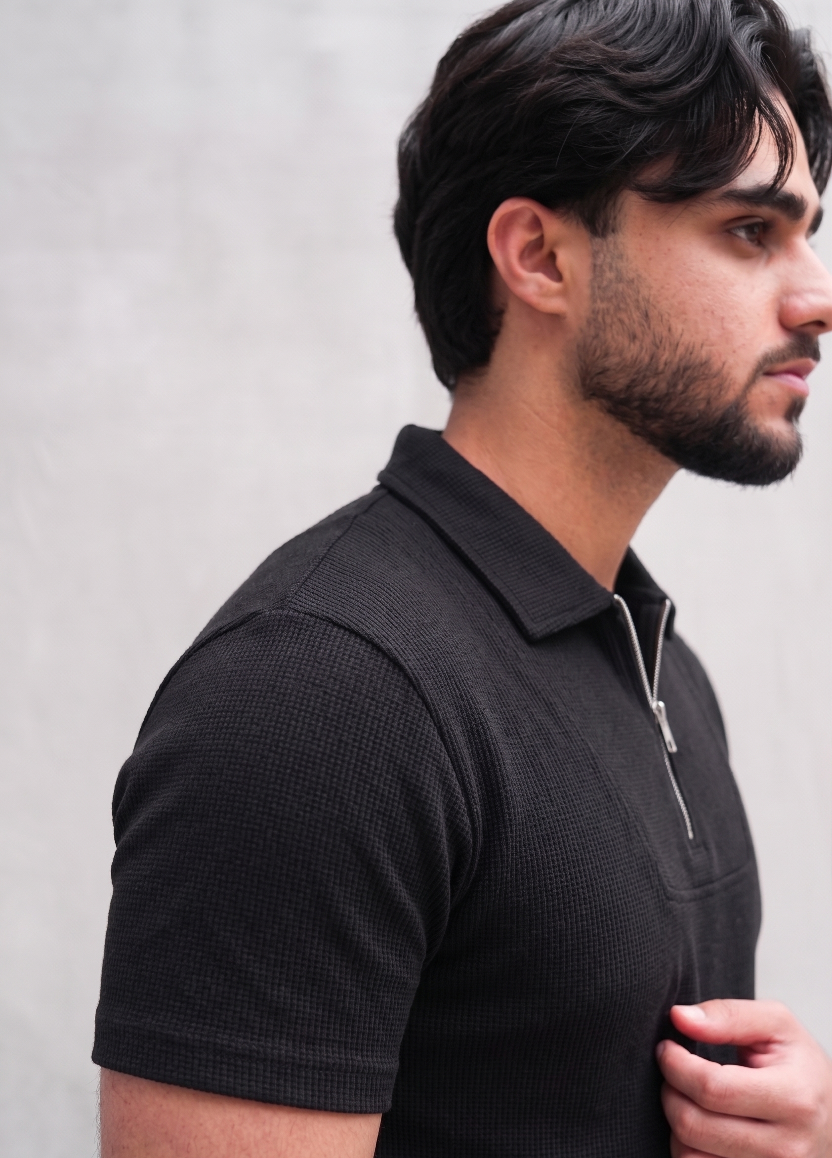 R_L POLO DROP NEEDLE (BLACK) | Unisex