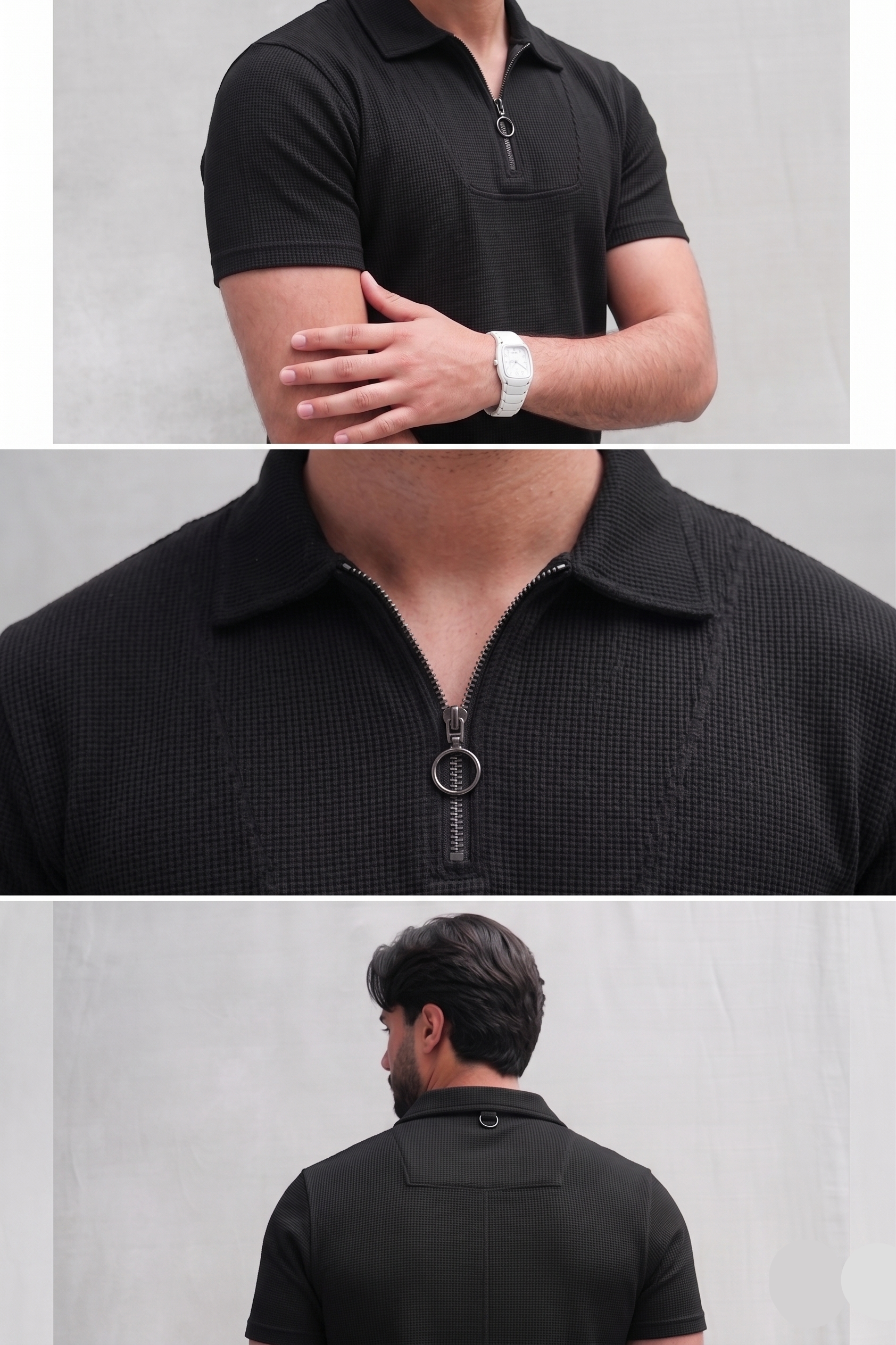 R_L POLO DROP NEEDLE (BLACK) | Unisex