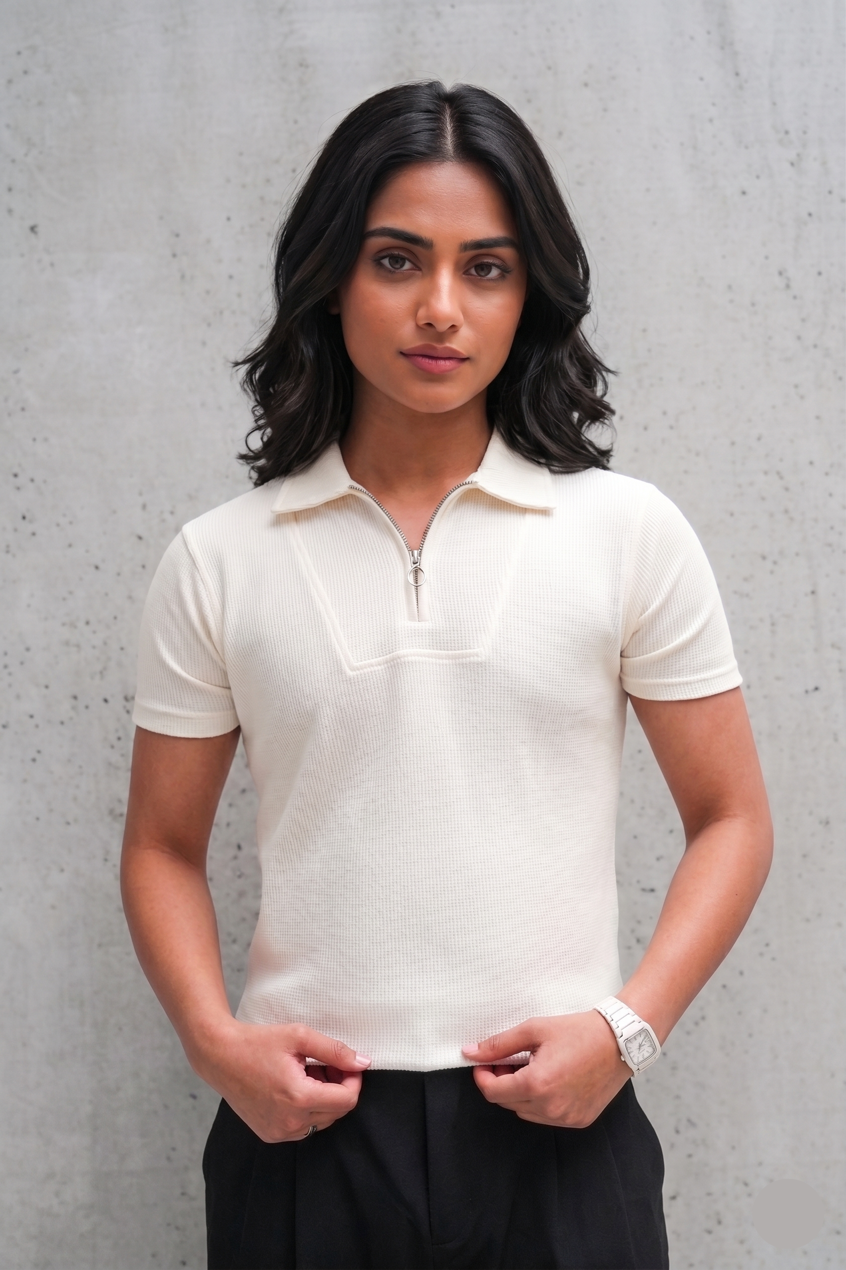 R_L POLO DROP NEEDLE (BLACK) | Unisex