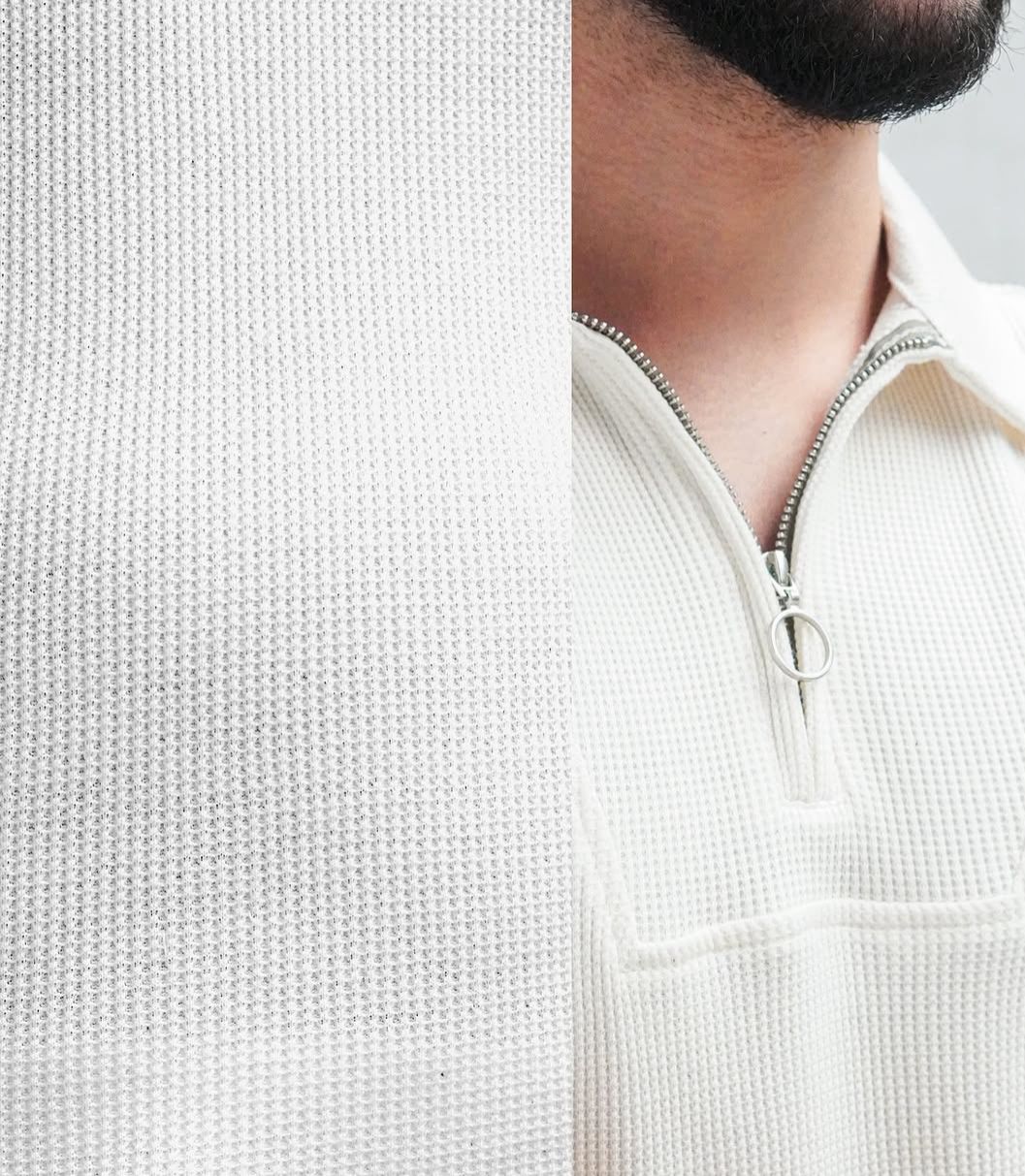 R_L POLO DROP NEEDLE (WHITE) | Unisex