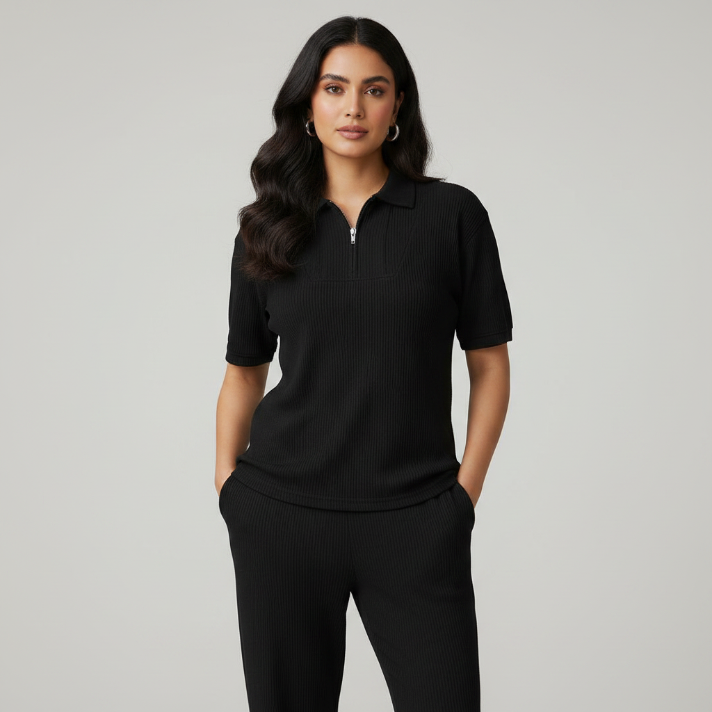 R_L POLO DROP NEEDLE (WHITE) | Unisex