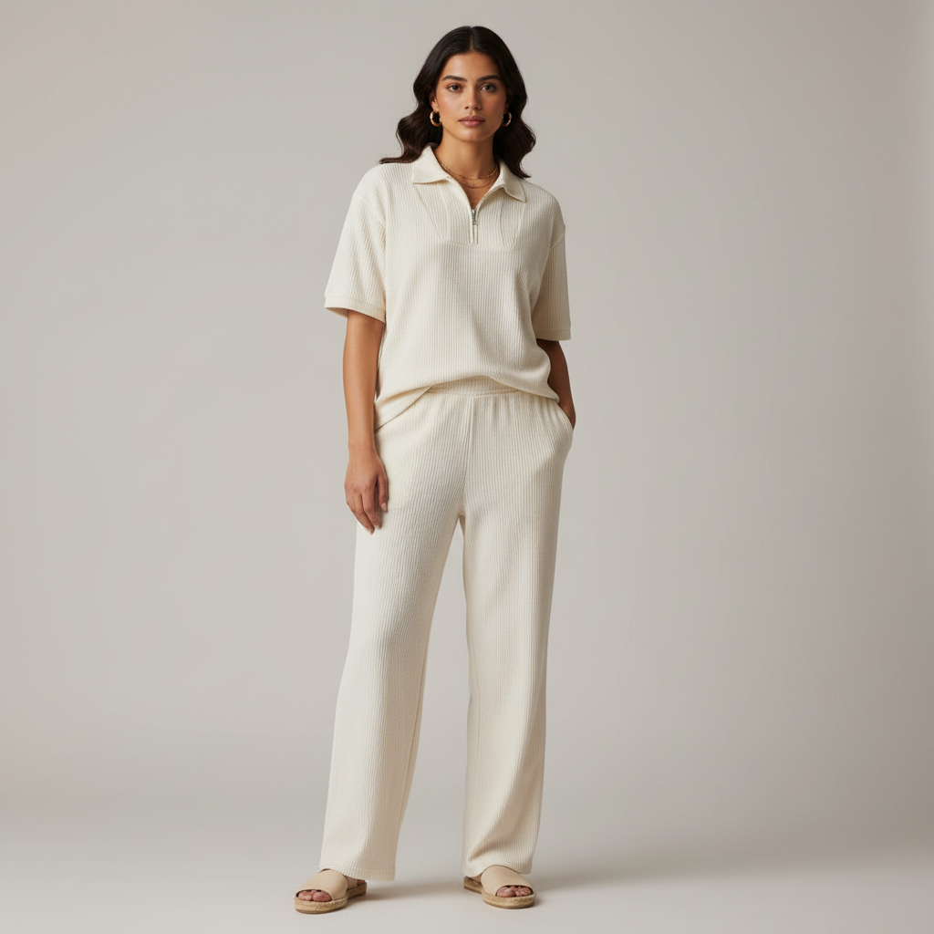 THERMAL CORD SET (WHITE) | Unisex